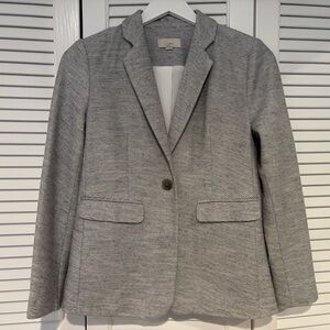 LOFT Women’s Grey Single Button Tweed Blazer